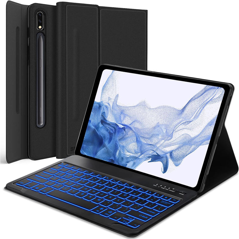 Galaxy Tab S7 Fe 5G Case With Keyboard, Compatible With Samsung Galaxy Tab S8