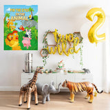 Zoo Party Game: Pin The Eyes On The Animals Poster For Jungle Safari Zoo Forest Party Supplies