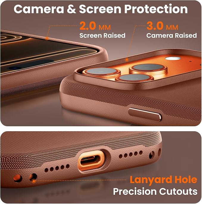 Apple iPhone 17 Pro Case Techwoven Orange Slim Protective Cover