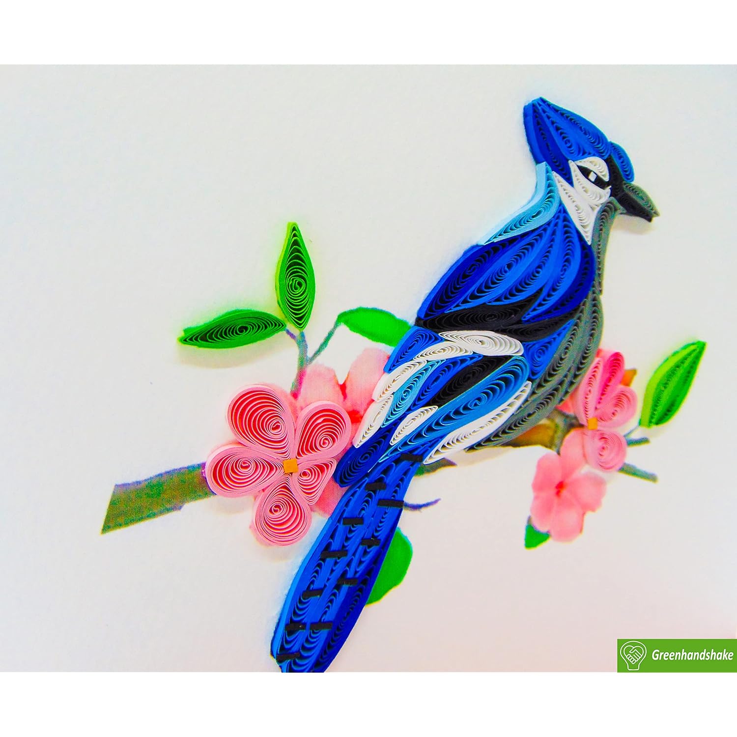 Blue Jay, Quilling Card 3D,Unique Dedicated Handmade, Design Greeting Card For Birthday, Valentine'S Day, Mothers Day, Spring, Fathers Day, Graduation, Wedding, Anniversary, All Occasion,6"X6"