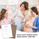 Baby Predictions And Advice Cards, 5" X 7" Minimalism Baby Shower Predictions Cards, Baby Shower Party Games & Activities Favors For Newparents - I07