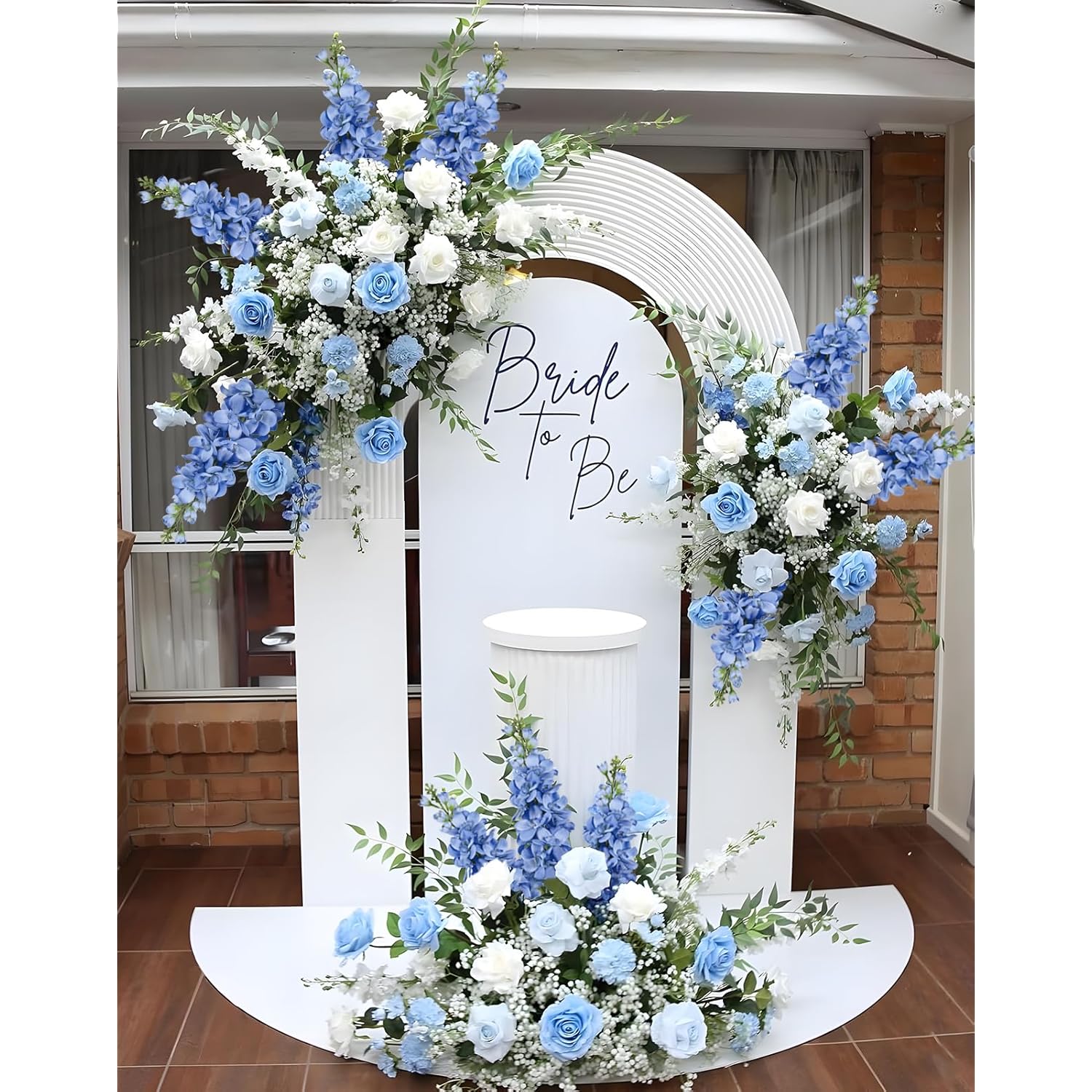 Blue Flowers Artificial 5Pcs Long Stem Blue Delphinium Artificial Flowers 37.4" Velvet Faux Flowers For Vase Decor, Wedding Centerpieces, Floral Arrangements