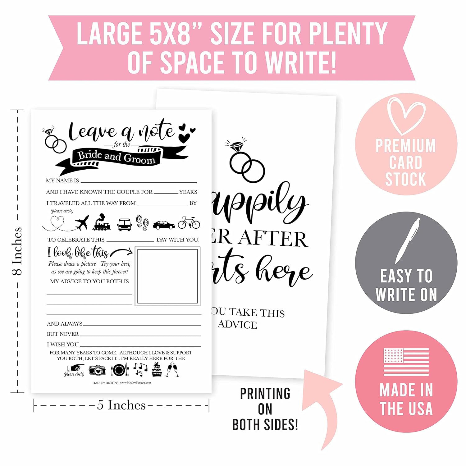 25 Wedding Advice Cards For Bride And Groom For Wedding Card Boxes For Reception, Wedding Guest Book Alternative, Bridal Shower Games For Guests, Advice For The Bride Wedding Games