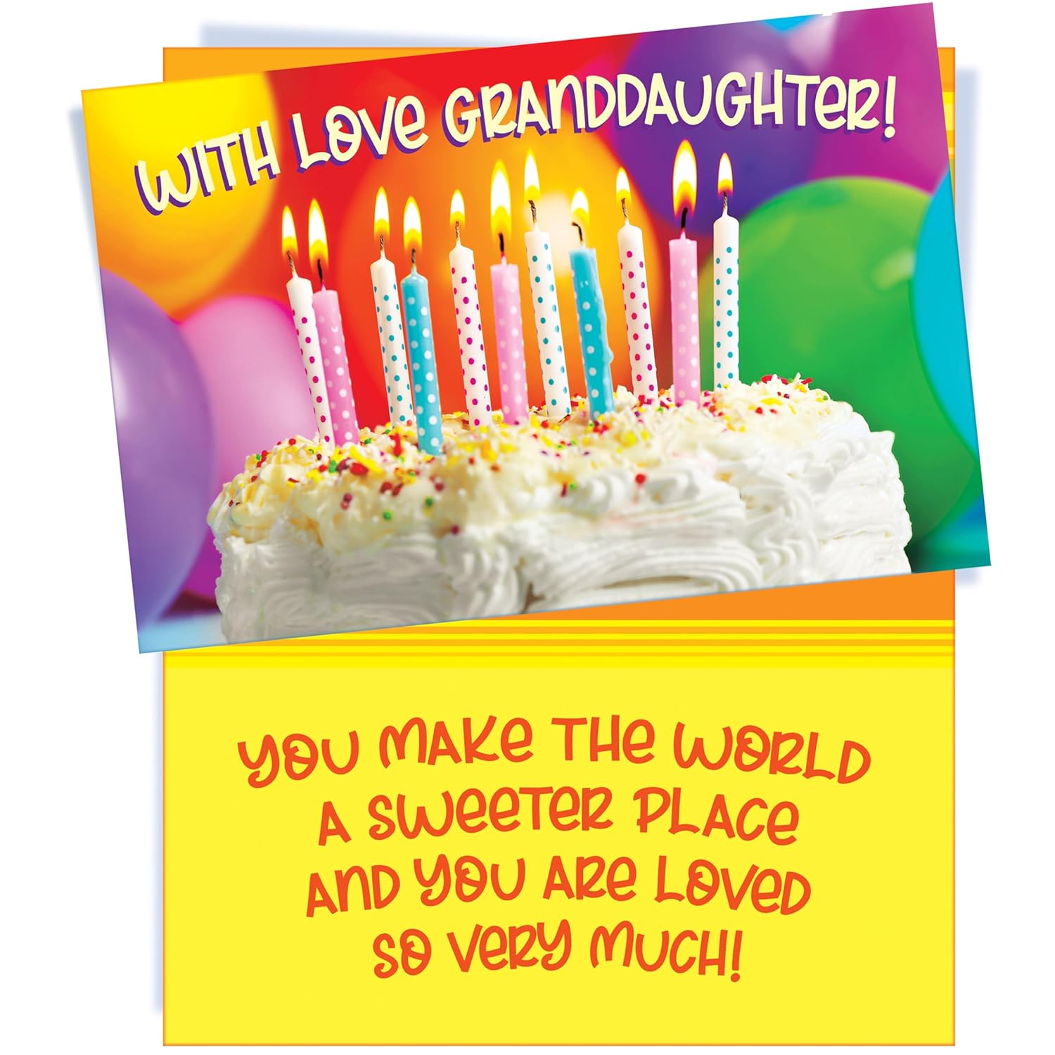 - Birthday Card For Granddaughter - Made In Usa - Perfect Size: Opens To A Generous 10" X 7.75" - 95367