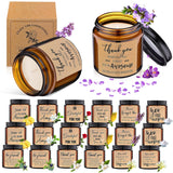 20 Pcs Thank You Gifts Candles 3.5 Oz Employee Appreciation Inspirational Scented Soy Wax Candle Thank You Gift Christmas Gifts For Coworker Women Volunteer Teacher(Grateful,Brown)