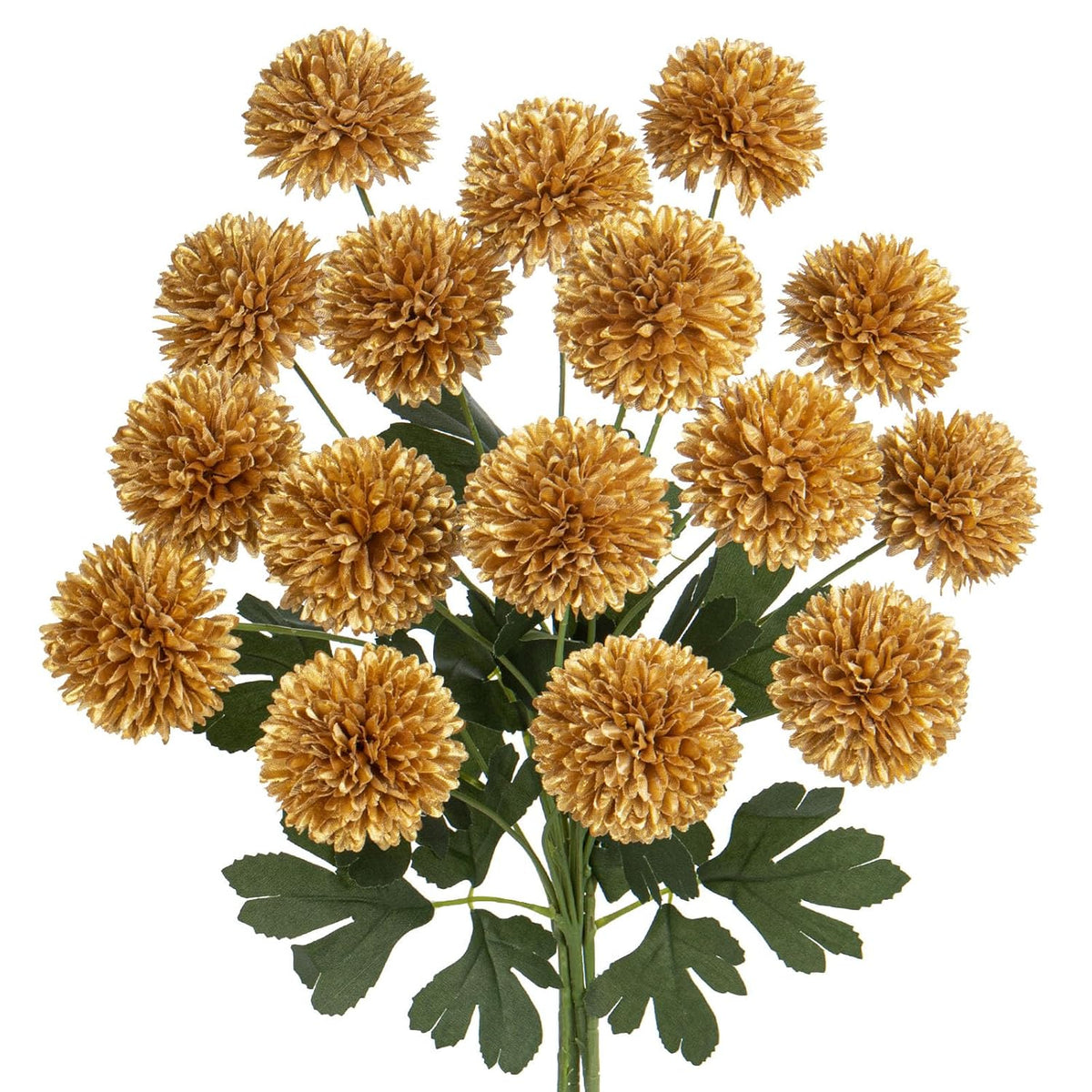 23 Inch Tall Chrysanthemum Fake Mums Flowers For Decoration Rustic Flowers Artificial Chrysanthemum Flower Arrangement For Home Office Wedding Table Decor- Fake Gold Flowers Faux Mum 4 Pack