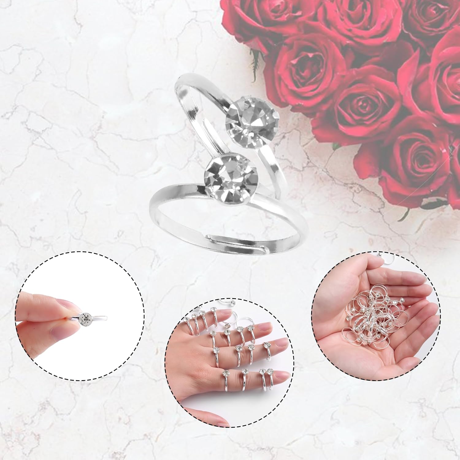 Bridal Shower Ring Game, Ring Hunt Bridal Shower Game 30 Fake Rings, Bridal Shower Decorations, Wedding Games, Bachelorette Party Games For Guests - Rh02