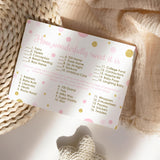Pink And Gold Baby Shower Game - Candy Bar Matching Activity Cards - Guess The Stages Of Pregnancy And Parenthood - Funny Game For Guests - Twinkle Star Princess Theme - 25 Pack