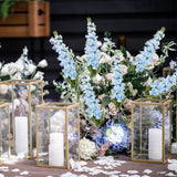 6Pcs Delphinium Artificial Flowers 36.22In Silk Flowers Snapdragon Flowers Hyacinth Artificial Flowers Long Stem Flowers For Wedding Home Floral Centerpieces Decor(Light Blue)