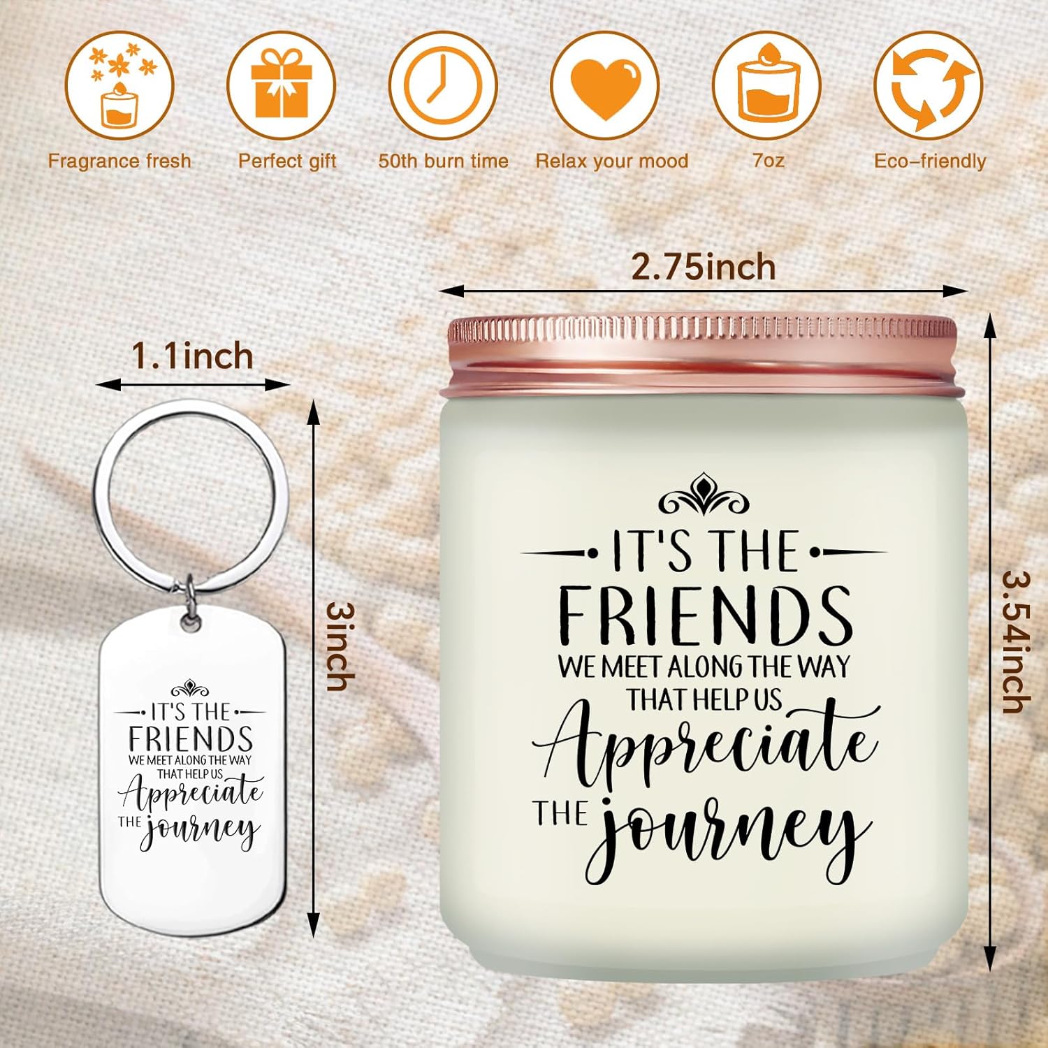 Best Friend Birthday Gifts For Women - Best Friend Candles With Sayings - Christmas, Friendship Gifts - Lavender Scented Candles