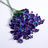 Carlita'S Blooms 27Inch Orchids Artificial Flowers 6Pcs Purple Flame Fake Orchids Flowers Long Stems In Bulk For Wedding Home Centerpieces (6Pcs Purple)