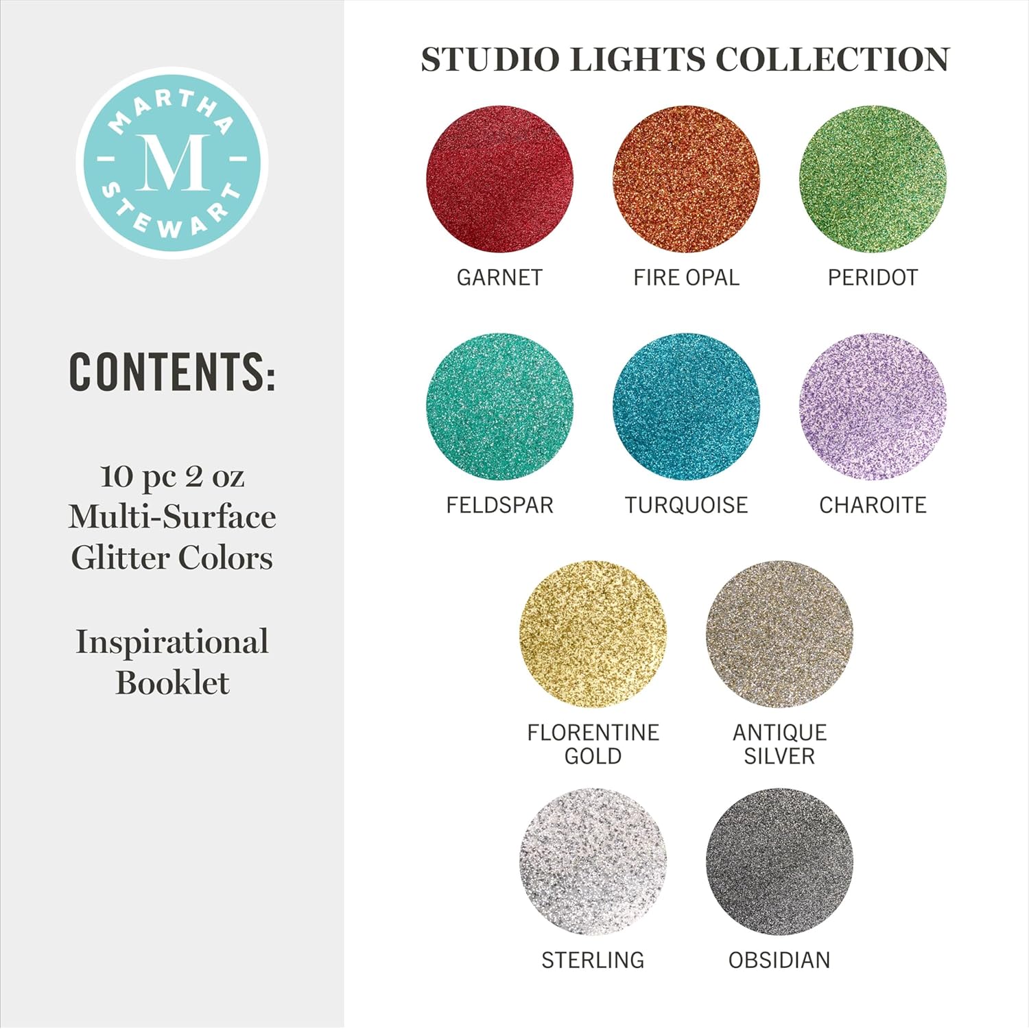 Martha Stewart, Multi-Surface Specialty 10 pc Paint Set, Studio Lights