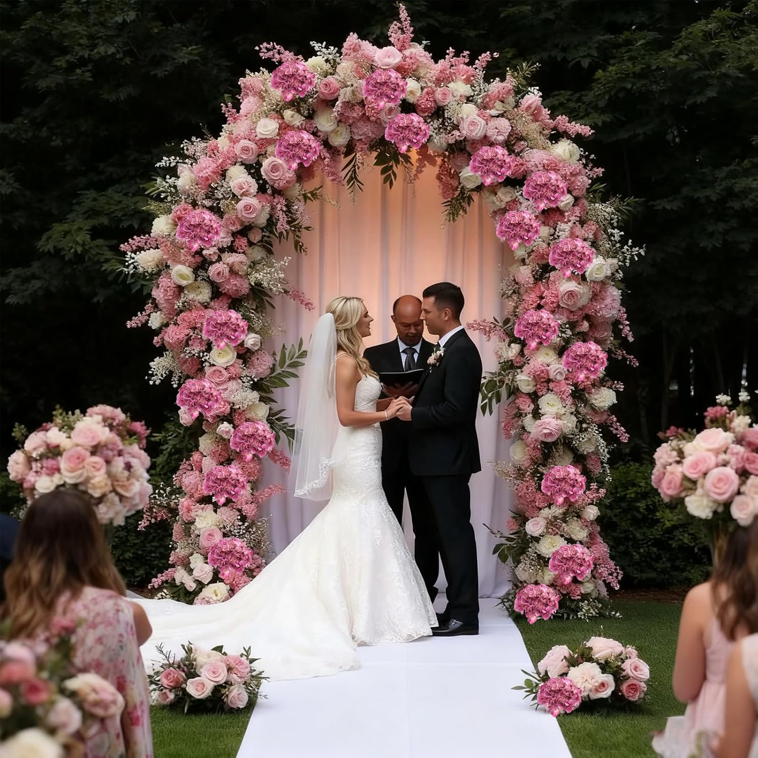3Pcs Large Hydrangea Artificial Flowers 24.8" Real Touch Faux Hydrangea Uv&Waterproof Latex Fake Flowers With Bendable Stems &Leaves For Wedding Bouquet Centerpieces Home Party Decor(Magenta)