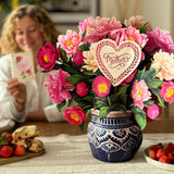 Pop Up Cards, Mother'S Day Card, Grande Peony Paradise, Happy Mother'S Day, 18 Inch Life Sized Forever Flower Bouquet 3D Popup Greeting Card, Gifts For Mom, Blank Notecard & Envelope
