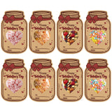 Valentines Day Cards, 50Pack Happy Valentine’S Day Mason Jar Cards With Treat Bags, Heart Cutout Blank Card For Classroom Valentines, Kids Exchange Cards & Valentine Party Favors
