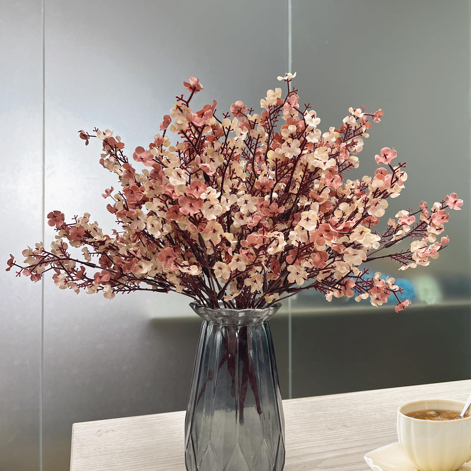 Babys Breath Artificial Flowers, Faux Silk Flower European Fake Plants Diy Bouquet Fake Floral For Office Kitchen Wedding Restaurant Centerpieces Party Decor