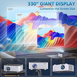 5G WiFi Bluetooth Projector, 1080P, 15000L, 100" Screen, 15W Speaker, Outdoor