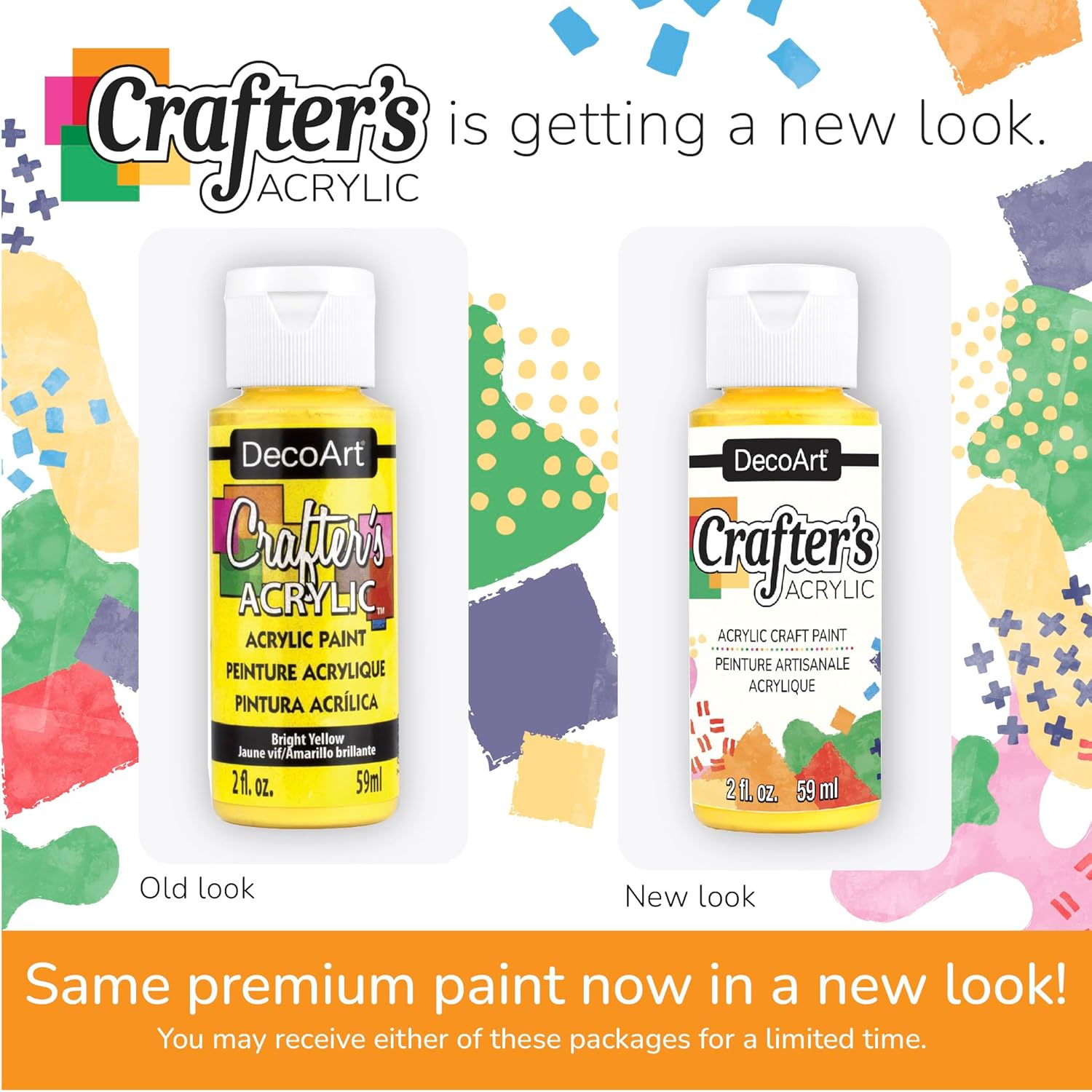 DecoArt Crafter’s Acrylic Paint Set – Popular Colors, 18 Bottles (2 fl oz) – Easy Craft Paints, Classrooms, Art Projects & DIY Crafts