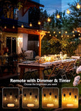 100FT G40 Outdoor String Lights with Remote Dimmable Shatterproof Patio Lights