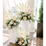 2 Bundles Champagne Gladiolus Artificial Flowers 10 Heads 26.38" Silk Faux Gladiolus Flowers For Wedding Centerpieces, Home Table Party Decor(Champagne)