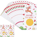 40 Pieces Christmas Scratch Off Cards Christmas Scratch Off To Win Stickers Party Game Holiday Tickets Xmas Reindeer Paper Cards Crafts For Adults Family Party Favors