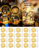 20 Pack Battery Operated Fairy Lights 3.3FT 20 LED Warm White Mini String Lights for Mason Jars Wedding Centerpieces