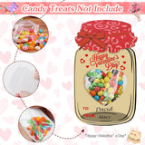 50 Pack Valentines Cards For Kids - 50 Pack Mason Jar - Fun Exchange Cards For Boys And Girls, Classroom Party Favors, Toddler School Gifts (Candy Not Included)