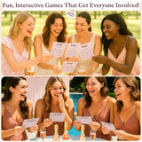 Hilarious Bridal Shower Games 30 Guests - Pink Wedding Games For Reception Decorations, Funny Find The Guest Bingo Game, Would She Rather Bridal Shower Activities