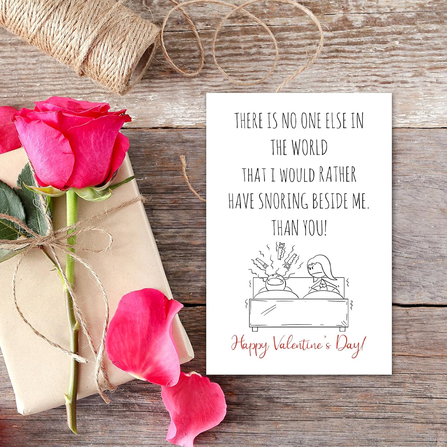 Funny Snoring Valentines Day Card For Husband, Happy Valentine’S Day Card Gift For Boyfriend, There’S No One Else