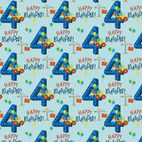Birthday Wrapping Paper For Boys - Dinosaur Truck Design - 17 Inches X 16.4 Feet