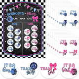 72 Pieces Burnouts Or Bows Gender Reveal Stickers And Gender Reveal Board For Voting Games And Party Invitations 2.67 Inch Team Boy And Team Girl Labels Sticker For Gender Reveal Parties Baby Showers