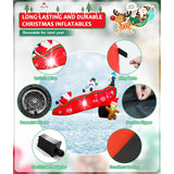 7Ft Christmas Inflatables Outdoor Decorations, Cute & Funny Inflatatable Christmas Fun Slide Party Blow Ups Yard Decorat