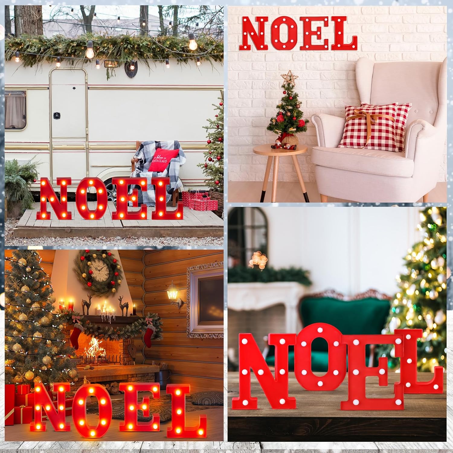 Christmas Led Letter Lights Sign Table Decoration Christmas Light Up Letters Battery Powered Letter For Home Bar Christm
