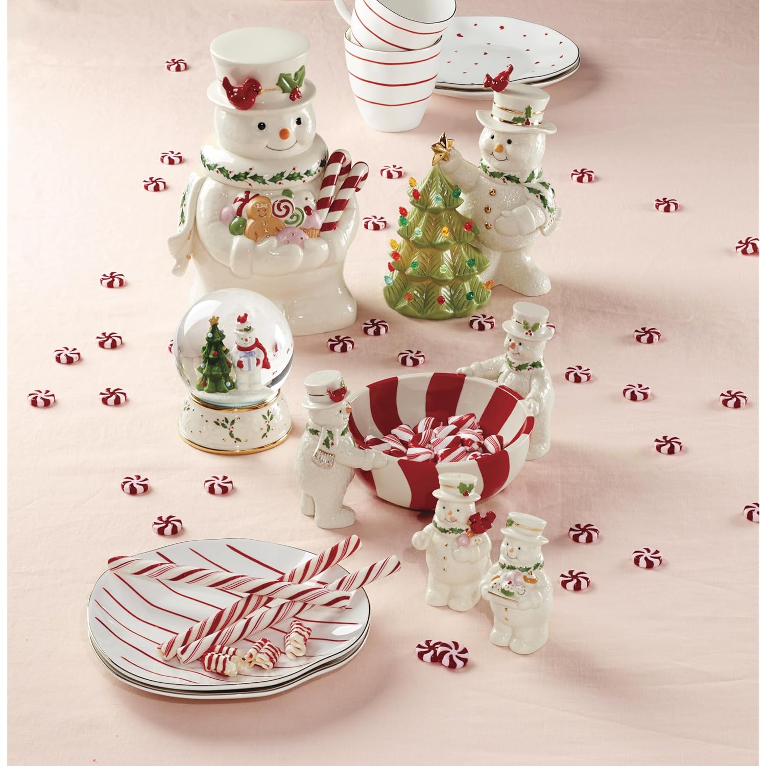 896362 Happy Holly Days Snowman Cookie Jar, Christmas & Holiday Decor