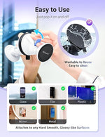 Multi-Surface Suction Mount, Detachable Phone Holder for MagSafe & All Phones