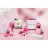 Luxury Glass Jar Candle, 14 Oz, Sensual - Strawberry Quartz Crystal Infused - Scents Of Star Anise, Rose, Sichuan Pepper & White Musk - Coconut Wax, Essential Oils, Dr. Developed