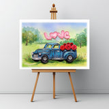 Valentine'S Day Card, Red Car Romantic Love Quiling Card For Valentines, Wedding, Anniversary, Mothers Day, Quilled Card For Women, Parents, Girlfriend, Husband, Wife (Love Red Car)