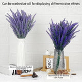 26 Bundles Lavender Artificial Plants Outdoor, Fake Lavender Artificial Flowers For Home Decor, Faux Plastic Purple Plants For Kitchen Garden Patio Porch Window Box Decoration