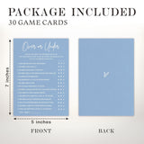 Bridal Shower Game Cards - Guess Over Or Under Game - 30 Pcs Blue Theme Wedding Party Games Game Cards, Engagement Party Game, Modern Bridal Shower Party Favor & Decorations - B07