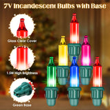 200 Pcs Twinkle Replacement Bulbs, 2.5 Volt Clear Incandescent Bulbs Christmas Tree String Light Bulb With Base For Indo