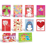 Stonehouse Collection | Assorted Cute Valentine's Day Cards | Variety of Adorable Kids Valentines | Loving Greeting Cards (Assorted)