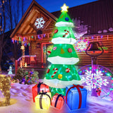7 Ft Christmas Inflatable Outdoor Decoration, Inflatable Christmas Tree, Built-In Led Blow Up Christmas Decorations Outd
