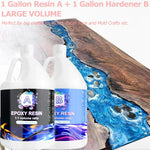 Epoxy Resin 2 Gallon Kit, Clear Resin Epoxy, Resin Kit - High-Gloss,No Bubbles, Not Yellowing, Self-Leveling Art Resin Casting Resin For Diy Art,Crafts,Jewelry,Table Top,Wood & Resin Molds