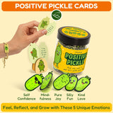 Positive Pickle Affirmation Cards For Teens - Funny Emotional Support Pickle Gifts For Women Friend Sister, Cute Birthday Gifts For Teen Girls Trendy Stuff, Daily Affirmations Jar Desk Decor