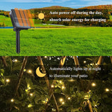 2 Pack 72FT Solar String Lights 200 LED Warm White IP65 Waterproof Outdoor Lights