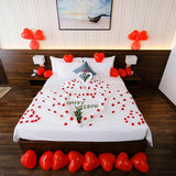 Artificial Petals Rose Petals 200Pcs Silk Rose Petals Flower Petals For Wedding Flower Girl Basket Anniversary Romantic Night Party Table Centerpieces Valentines Decoration(Rose Red)