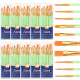 Paint Brushes Set,10 Packs 100 Pcs Acrylic Paint Brush Set,Acrylic Oil Watercolor, Face Nail Art, Miniature Detailing,Rock Painting,Painting Artist Professional Kits(Green)