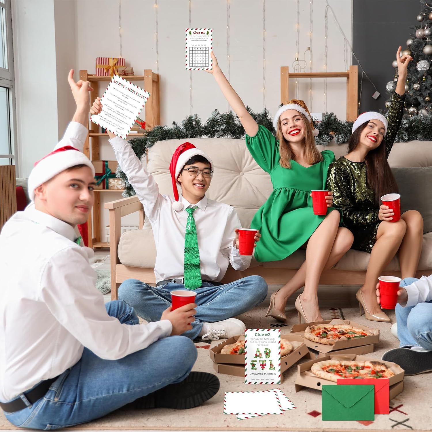 Christmas Scavenger Hunt Game Christmas Party Games For Adults Winter Holiday Birthday Party Supplies Xmas Indoor Holiday Treasure Hunt Game Supplies