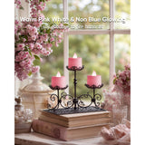 24 Pack Pink Led Tea Lights, Flameless Votive Candles, Electric Fake Colored Candles, Battery Operated Tealights Candles For Party, Christmas, Aniversary, Wedding Table Centerpiece, Proposal