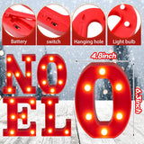 Christmas Led Letter Lights Sign Table Decoration Christmas Light Up Letters Battery Powered Letter For Home Bar Christm